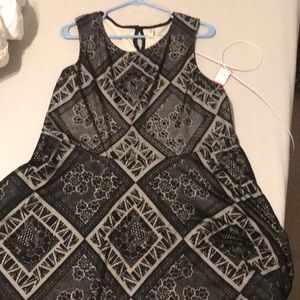 Lace over nude dress